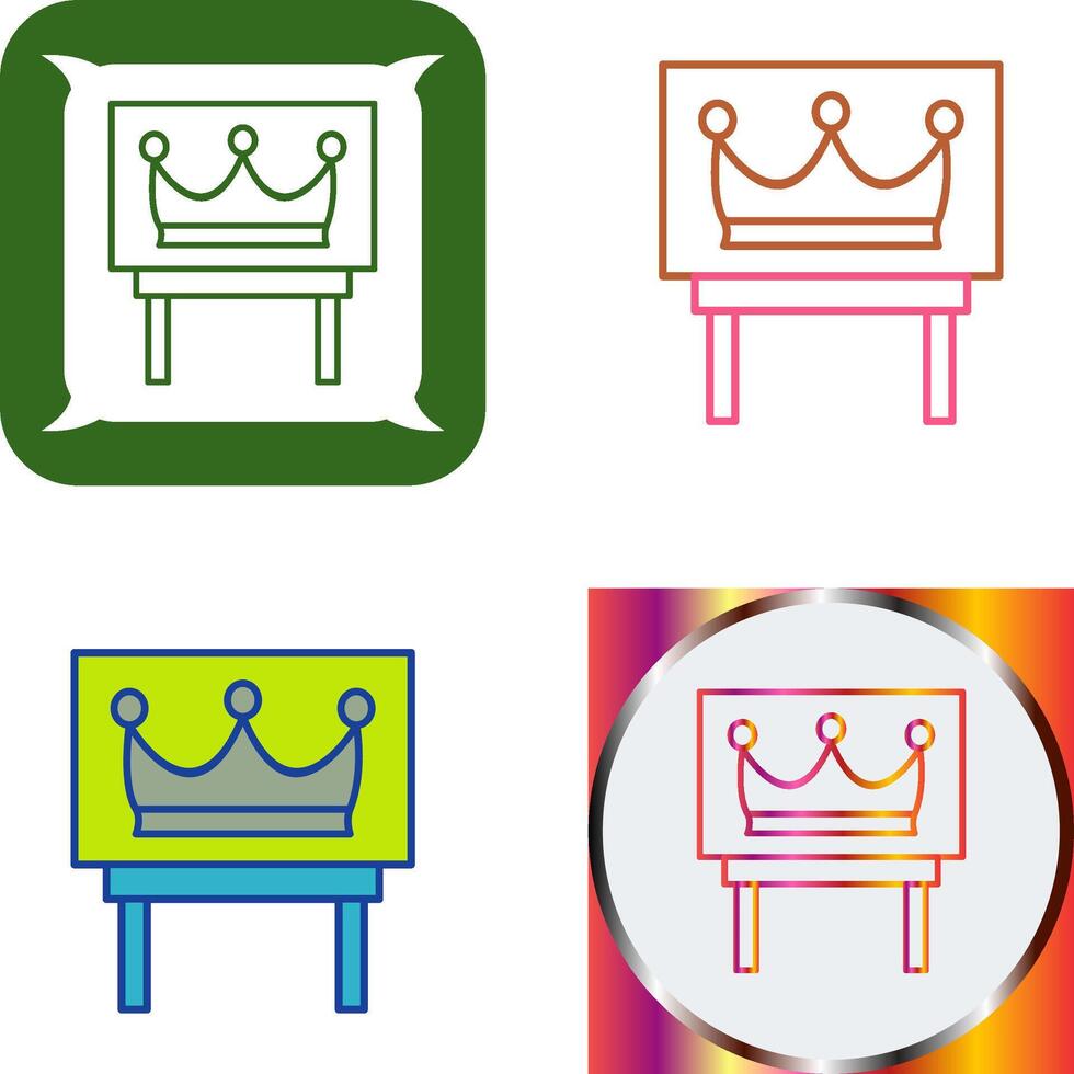 Crown Exhibit Icon Design vector