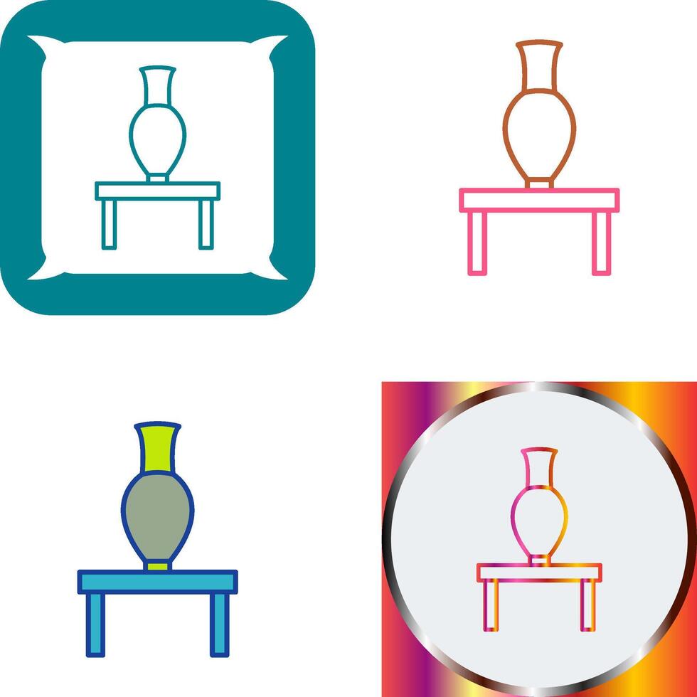 Vase Exhibit Icon Design vector