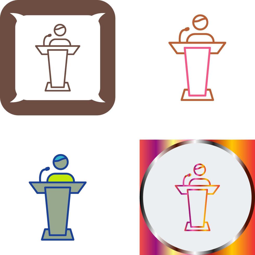 Elected Candidate Icon Design vector