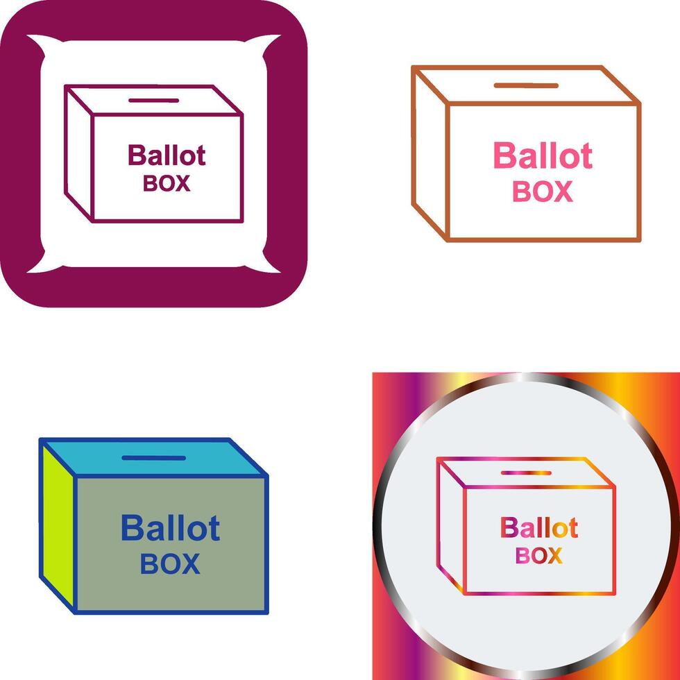 Ballot Box Icon Design vector