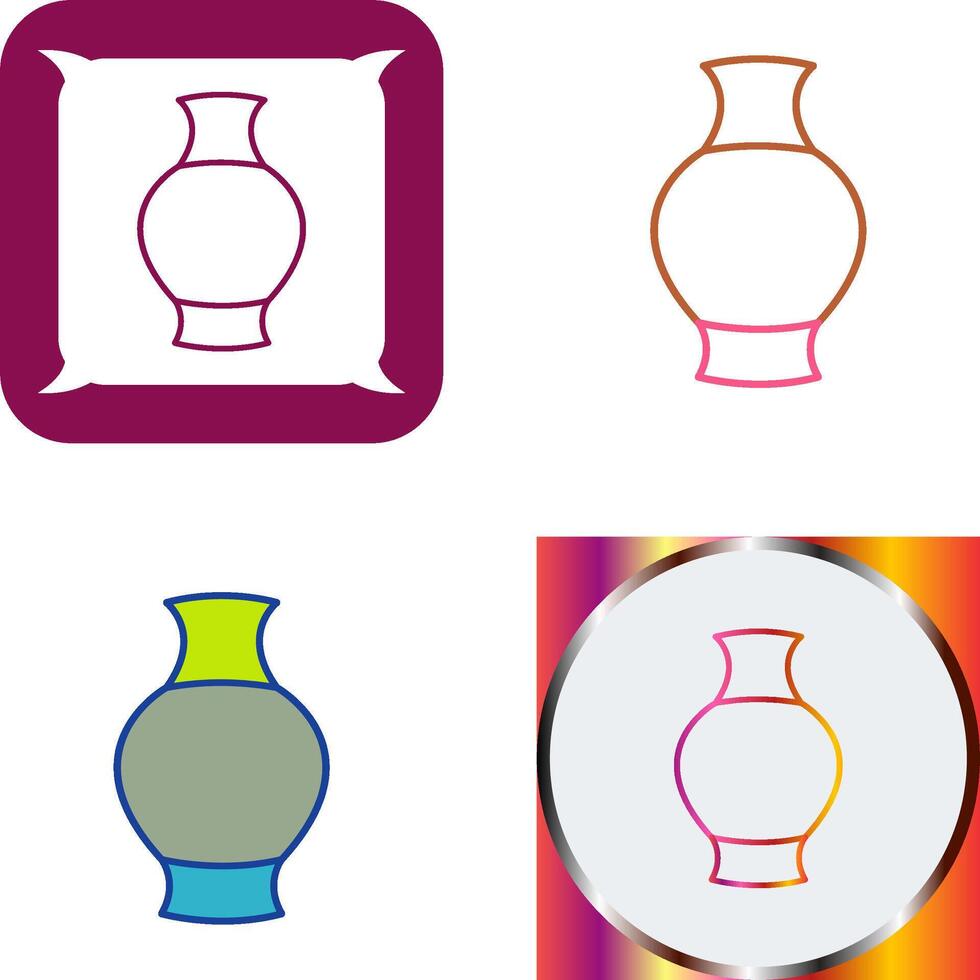 Antique Jar Icon Design vector
