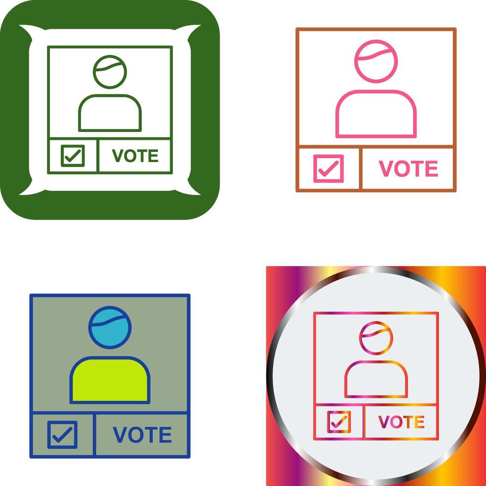 Candidate Banner Icon Design vector
