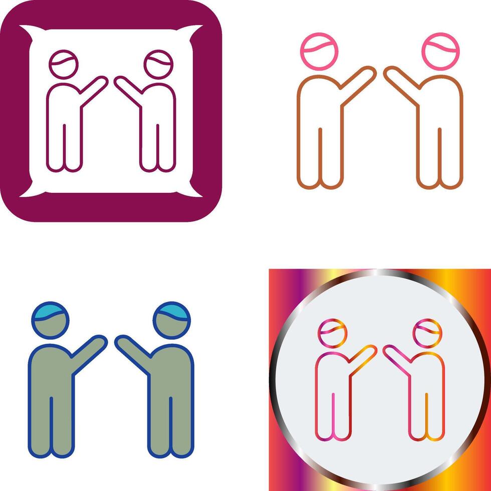 Waing to people Icon Design vector