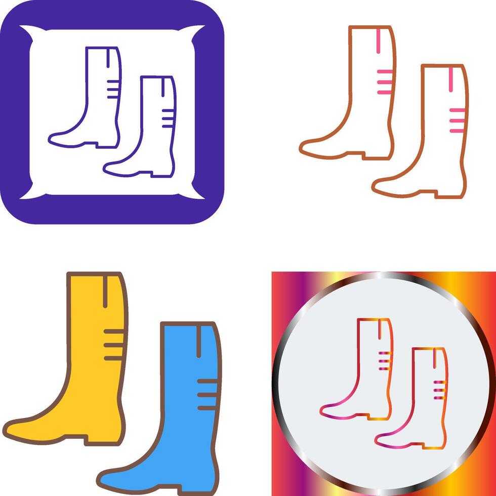 Gardening Boots Icon Design vector