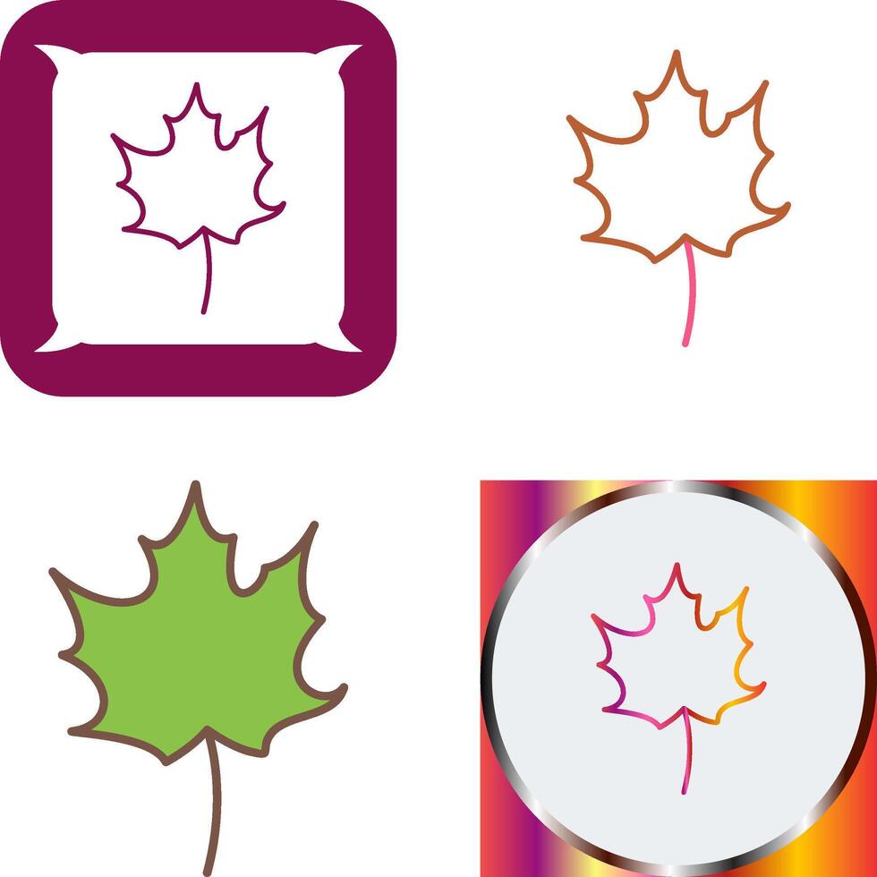 Autumn Leaf Icon Design vector