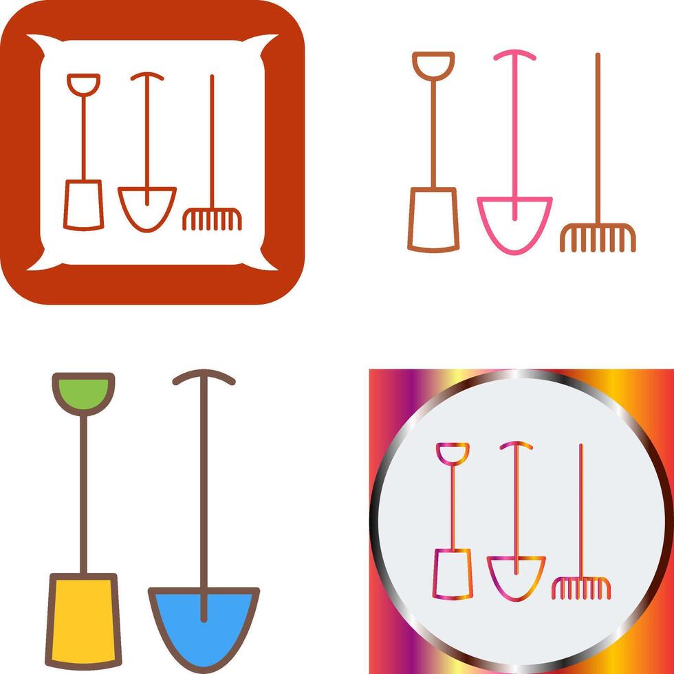 Gardening Tools Icon Design vector
