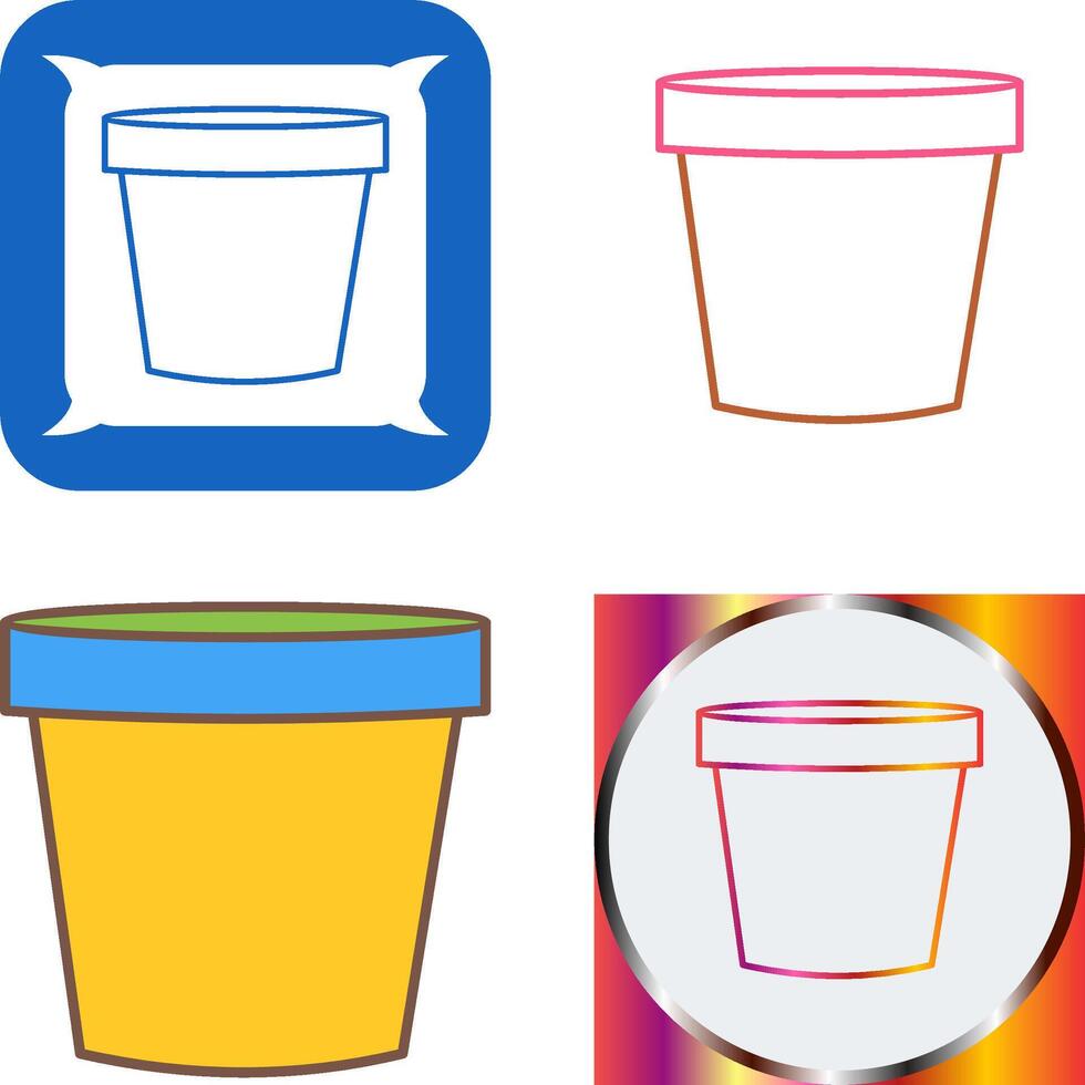 Plant Pot Icon Design vector
