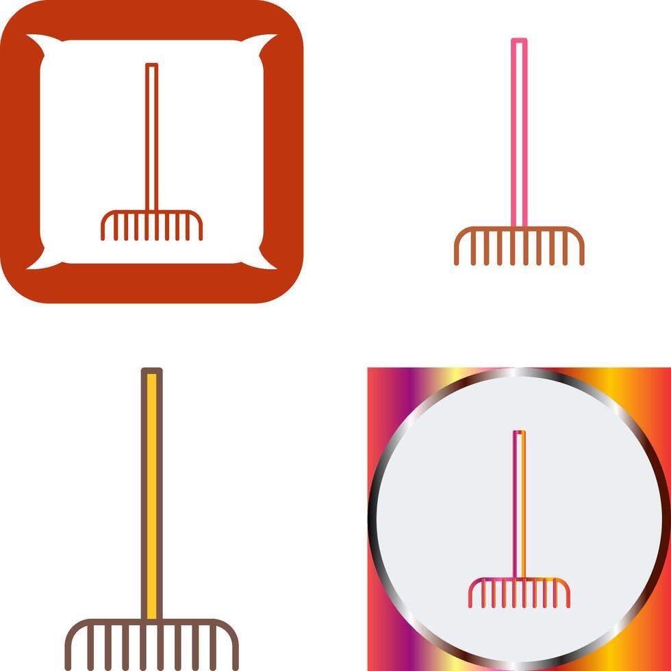 Fork picking Leaves Icon Design vector