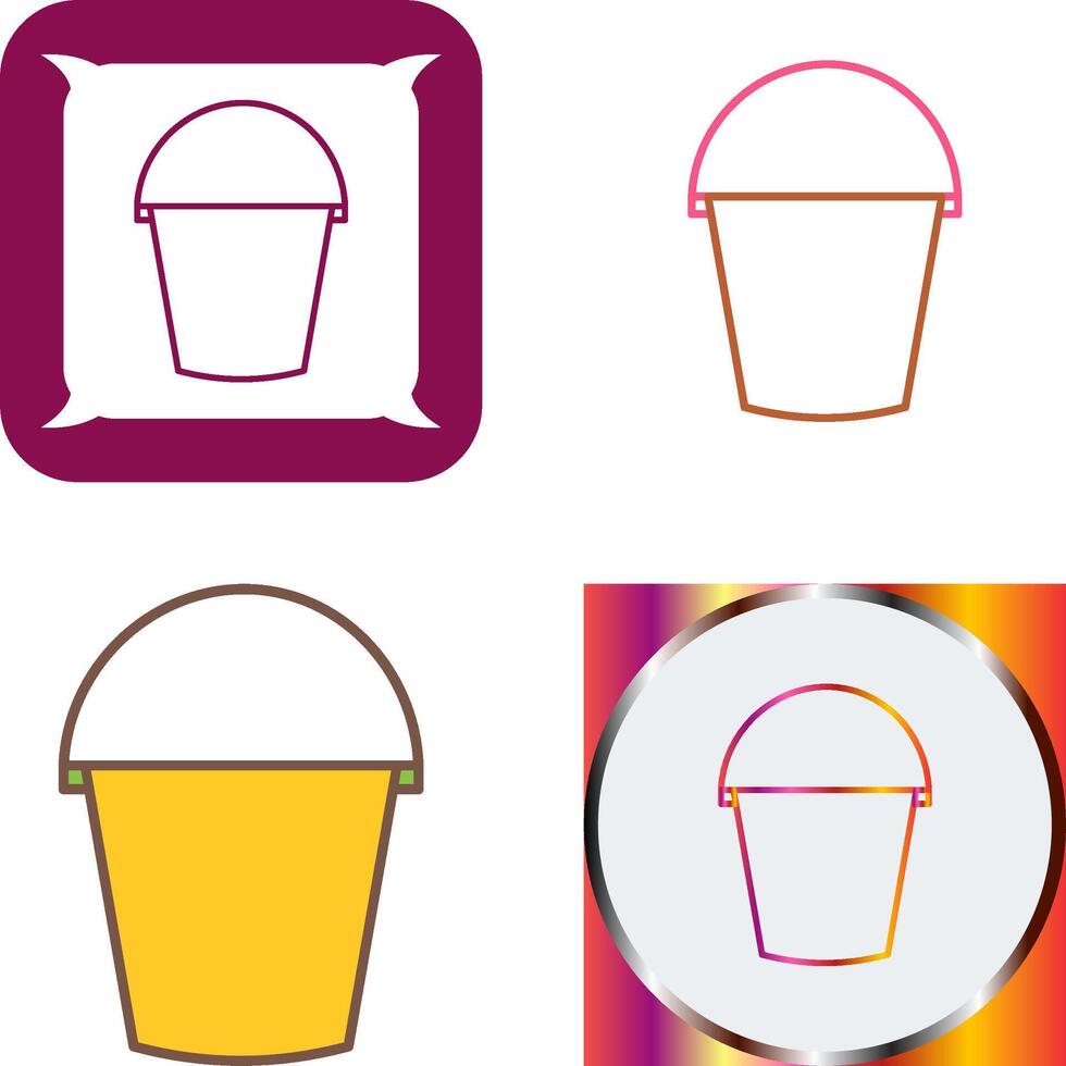 Water Bucket Icon Design vector