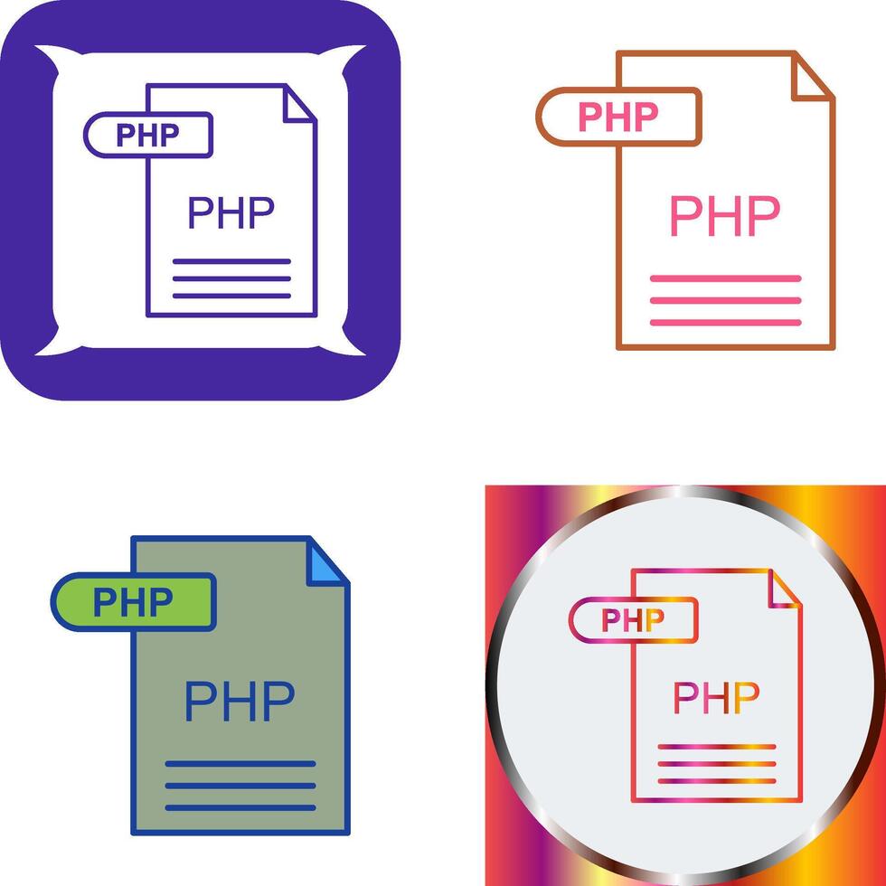 PHP Icon Design vector
