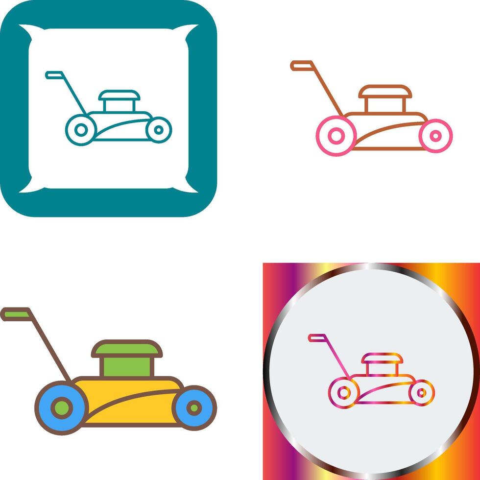 Lawn Mower Icon Design vector