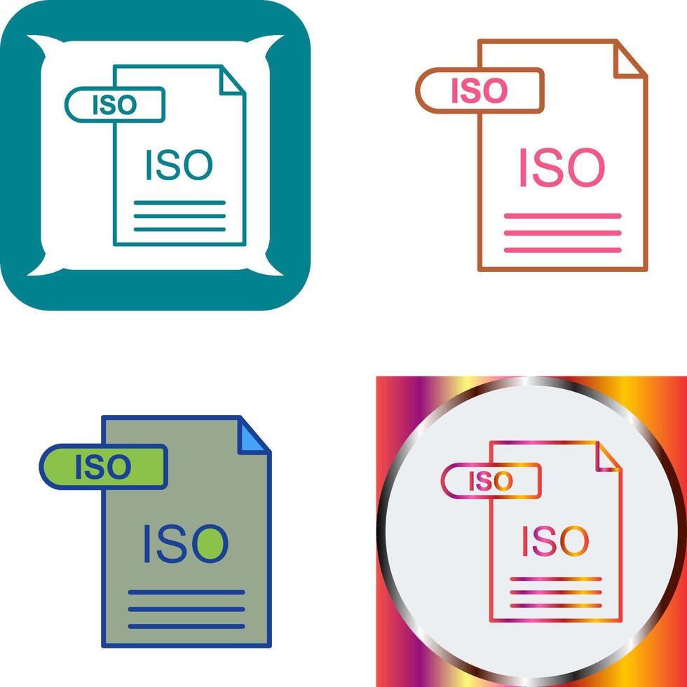 ISO Icon Design vector