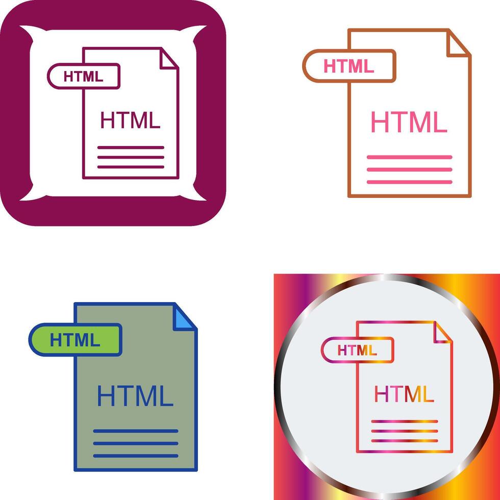 HTML Icon Design vector