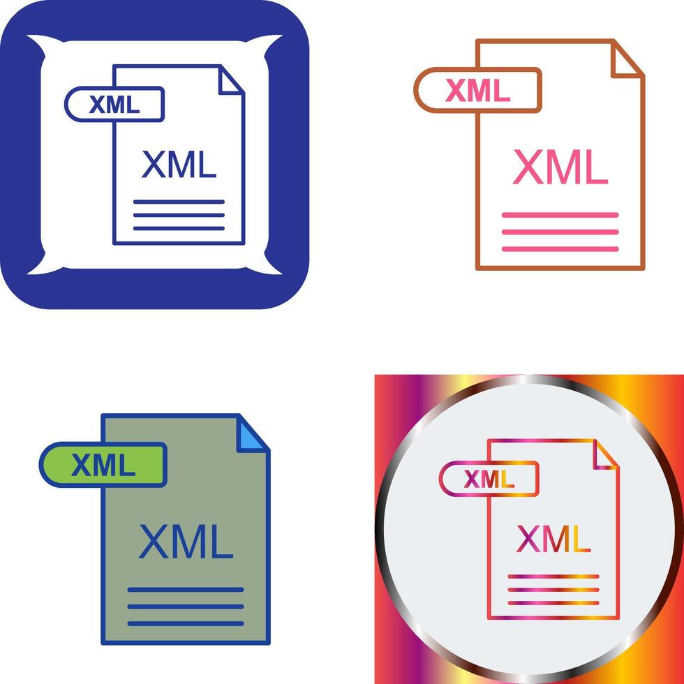 XML Icon Design vector