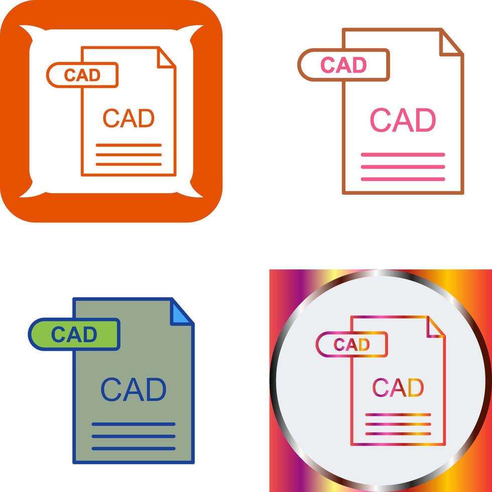 CAD Icon Design vector