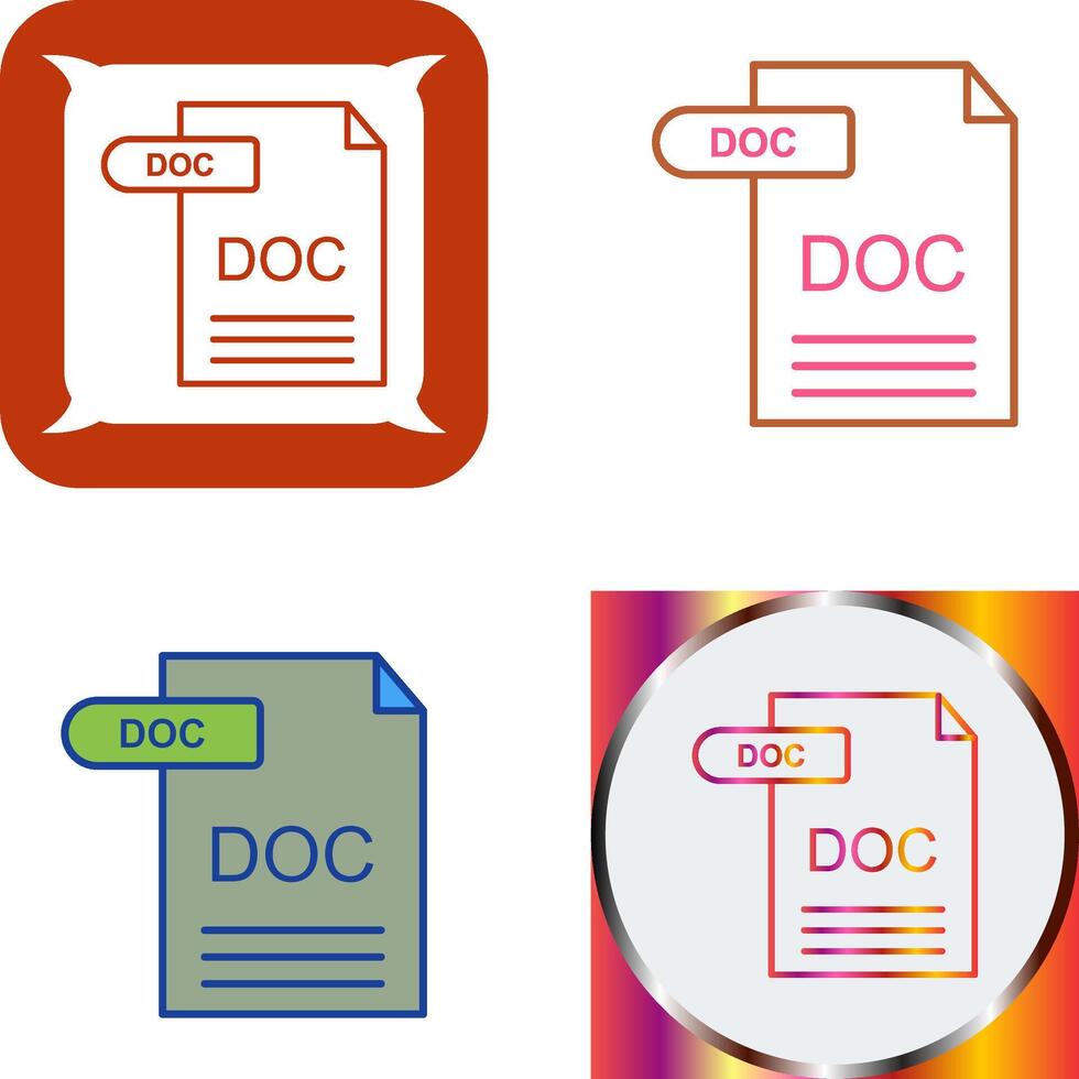 DOC Icon Design vector