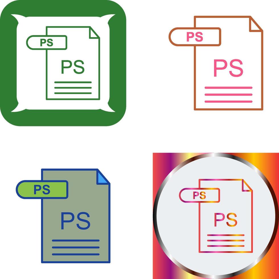 PS Icon Design vector