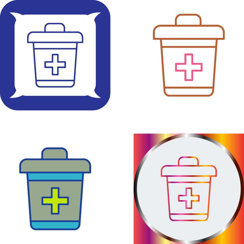 Dustbin Icon Design vector