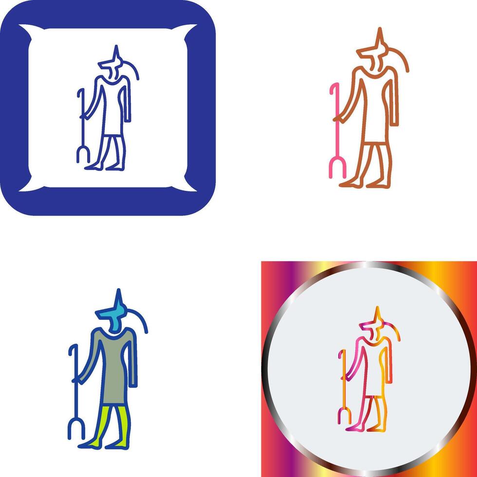 Egyptian god Icon Design vector