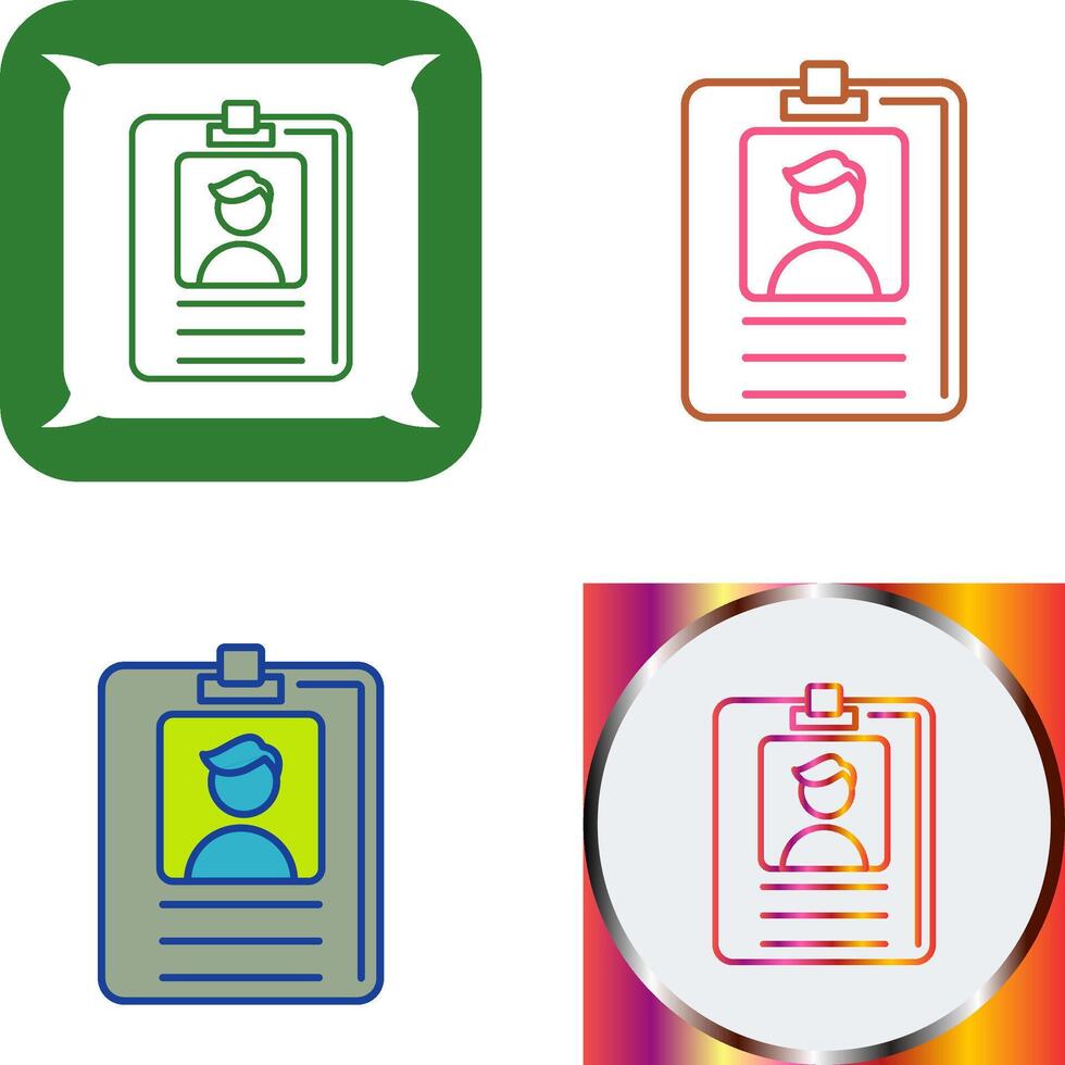 Id Card Icon Design vector