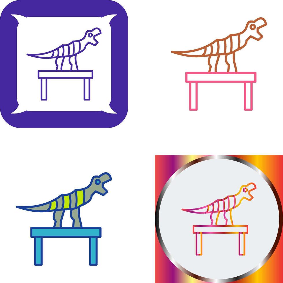 Bones Exhibit Icon Design vector