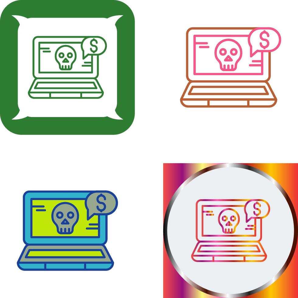 Online Fraud Icon Design vector