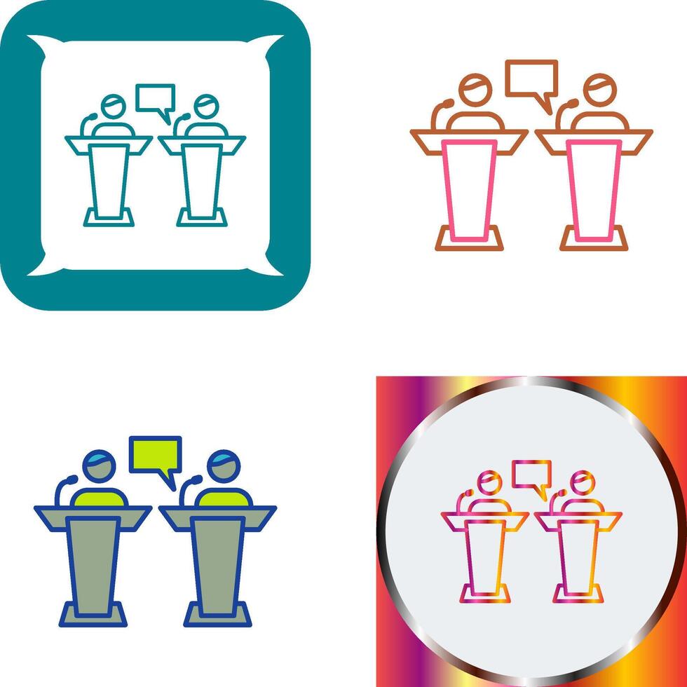 Debate Icon Design vector