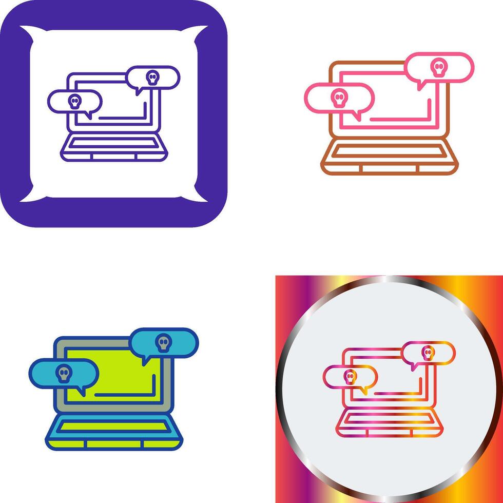 Infected Message Icon Design vector