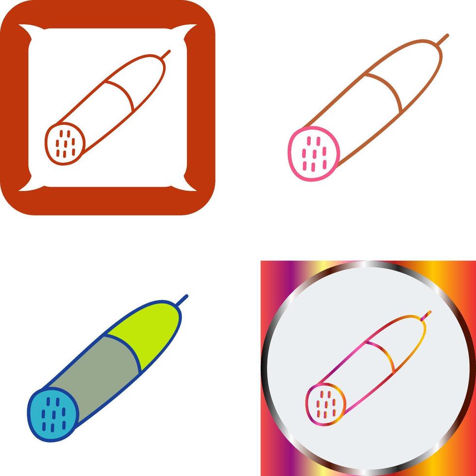 Salami Icon Design vector