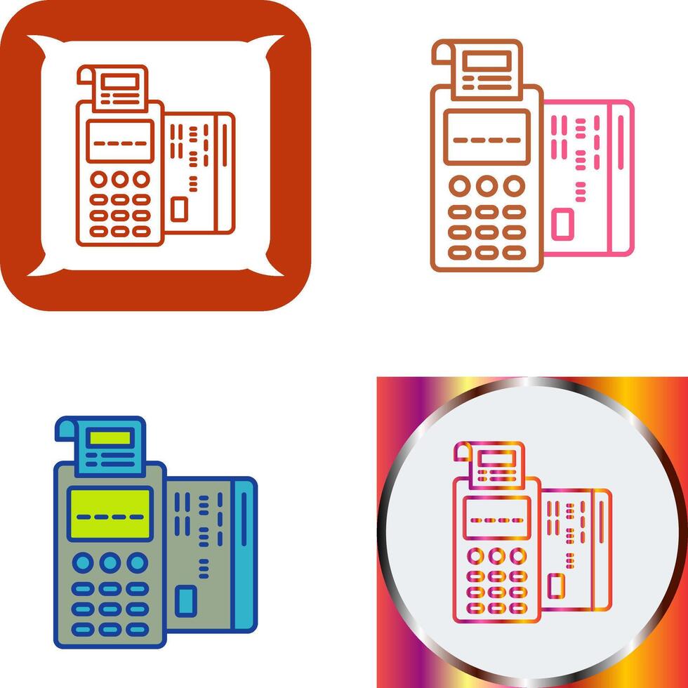 Pos Terminal Icon Design vector