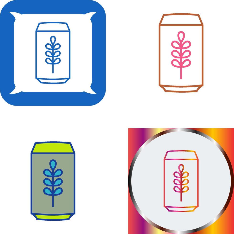 Beer Can Icon Design vector