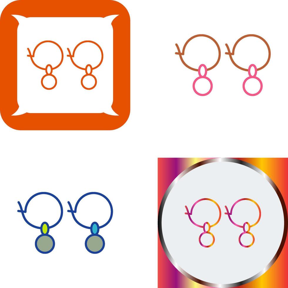 Earrings Icon Design vector