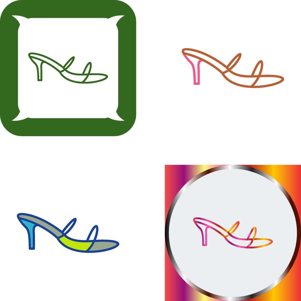 Stylish Sandals Icon Design vector