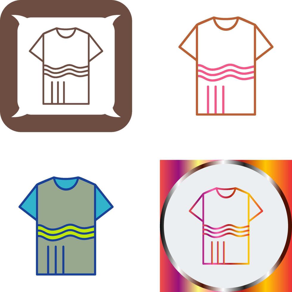 T Shirt with lines Icon Design vector