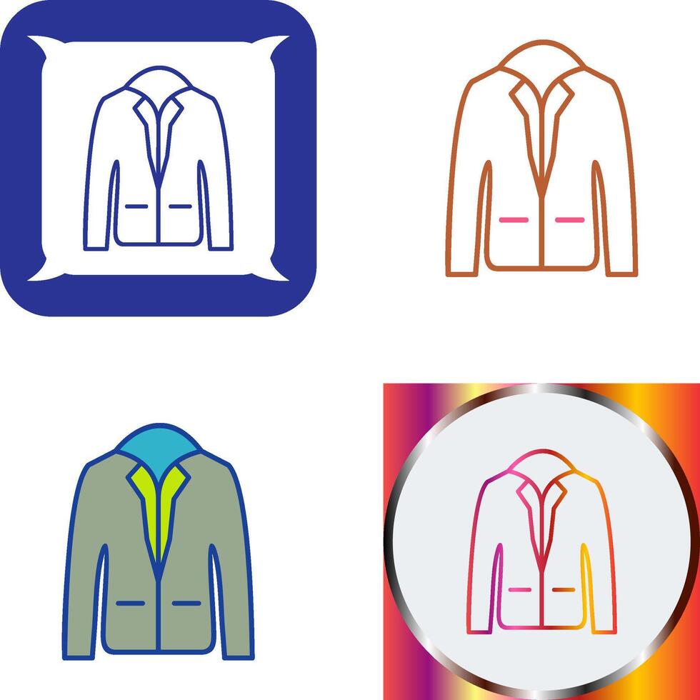 Stylish Jacket Icon Design vector