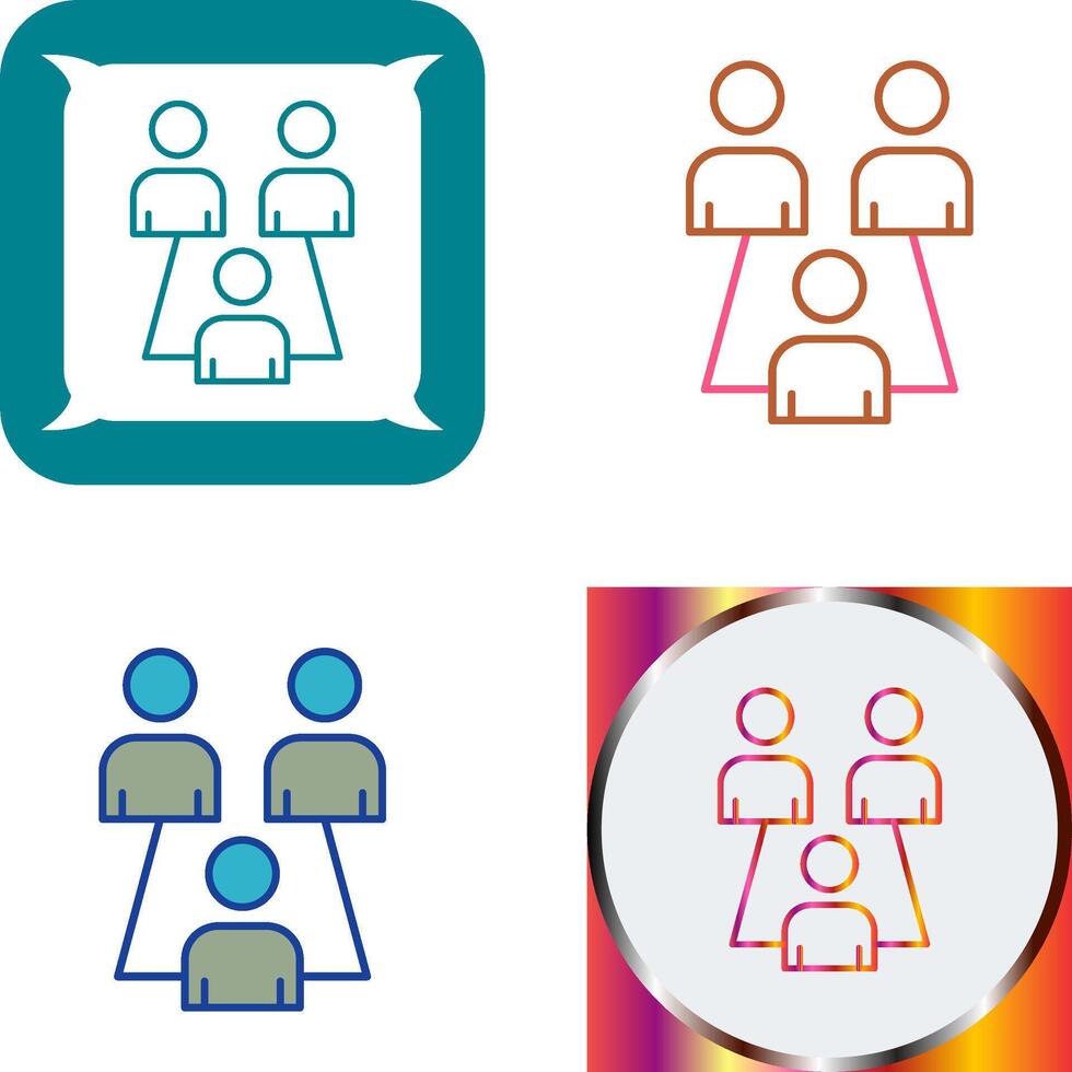 Connected Users Icon Design vector
