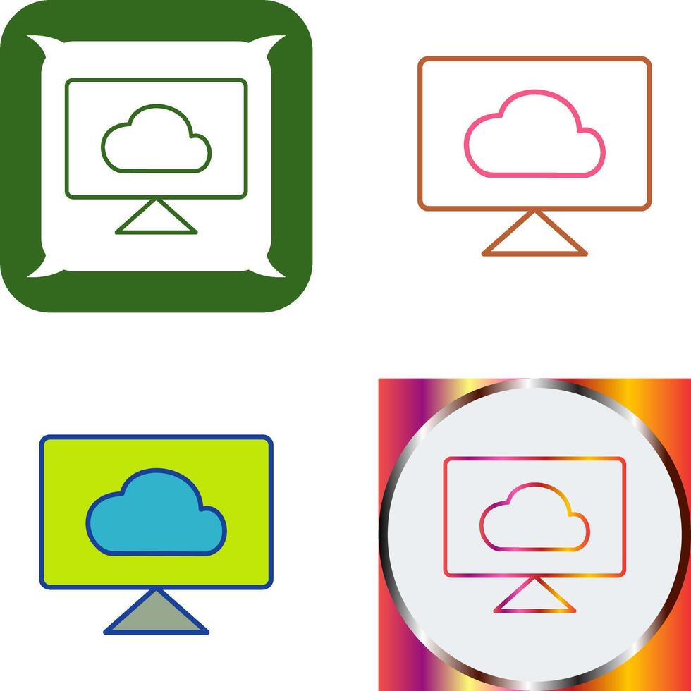 Cloud System Icon Design vector