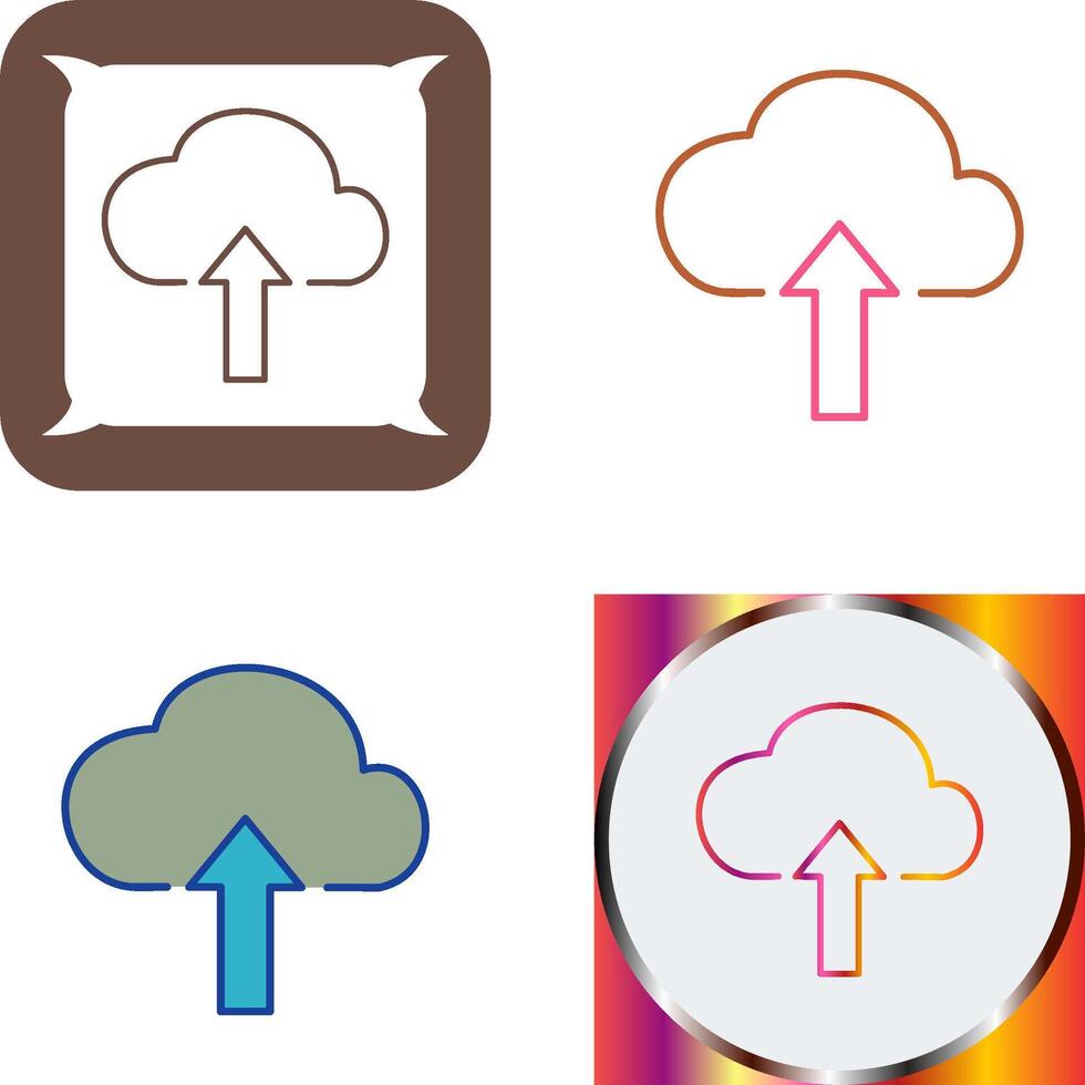Upload to Cloud Icon Design vector