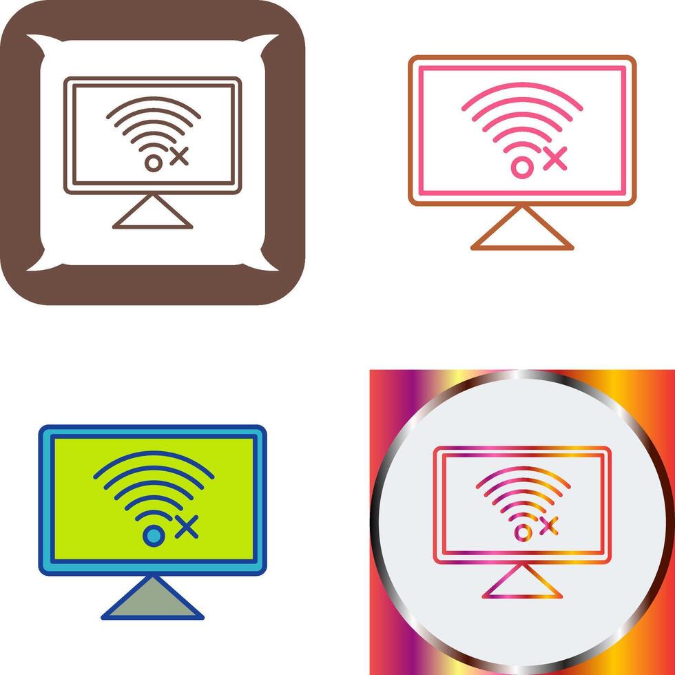 Disconnected Network Icon Design vector