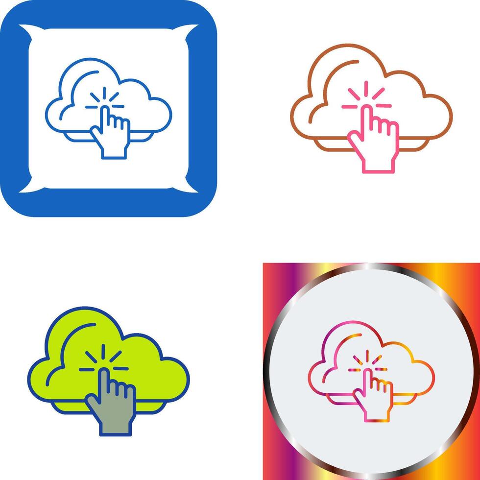 Cloud Computing Icon Design vector