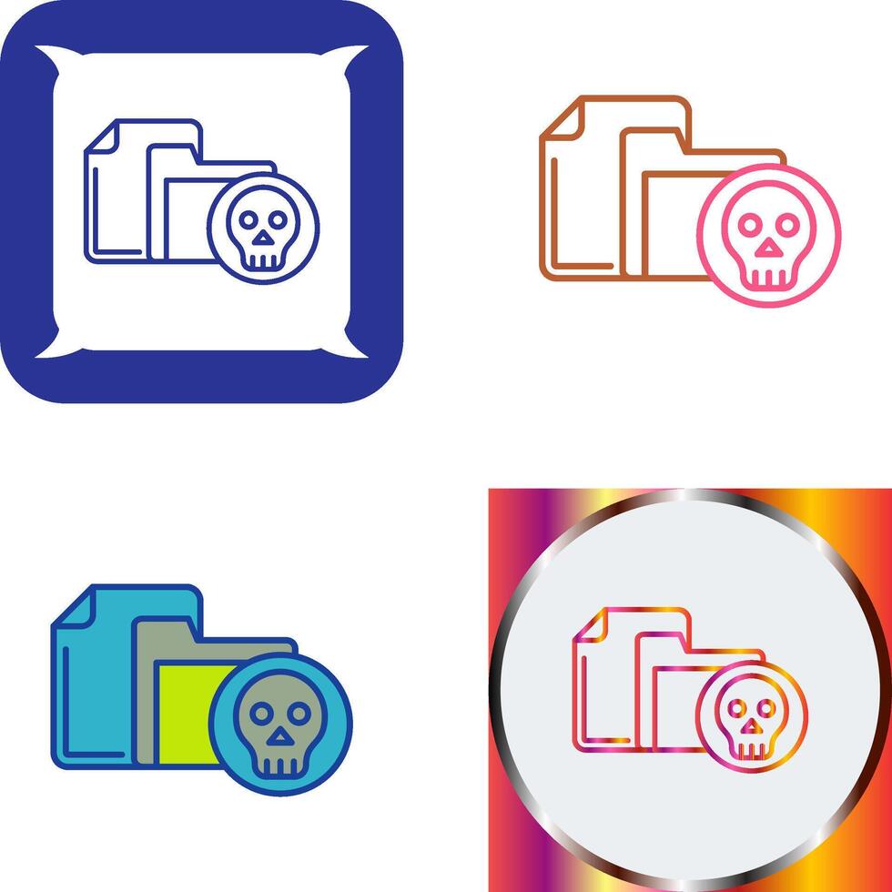 Infected File Icon Design vector