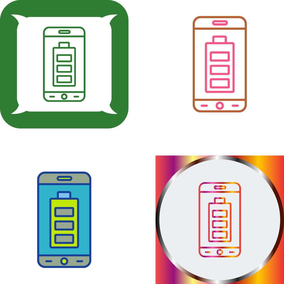 Mobile Battery Icon Design vector