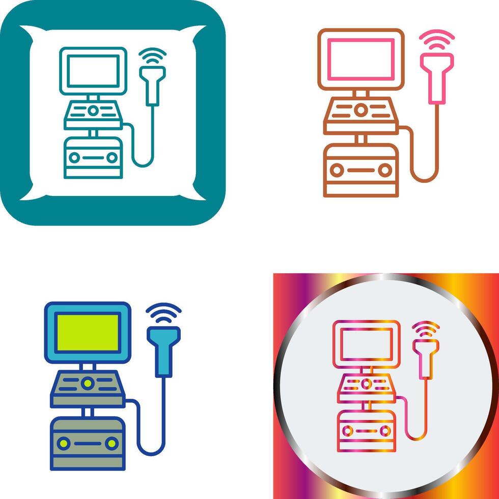 Ultrasound Machine Icon Design vector