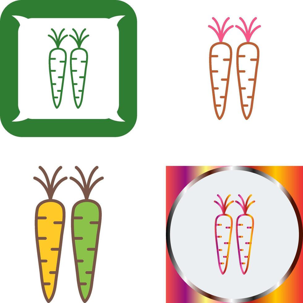 Carrots Icon Design vector