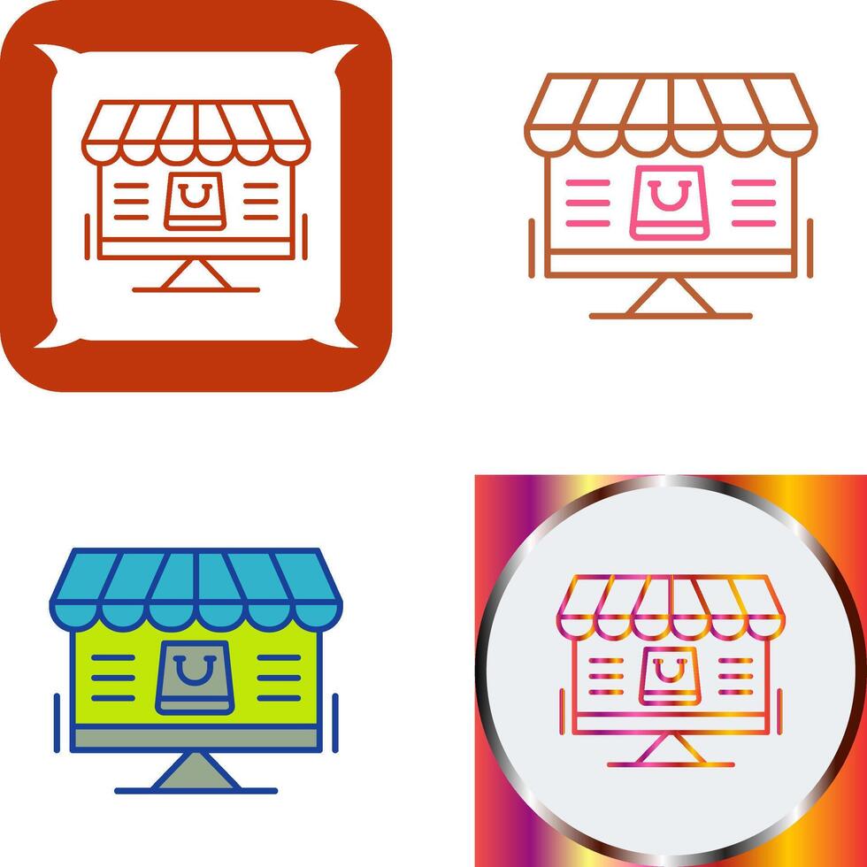 Online Shopping Icon Design vector