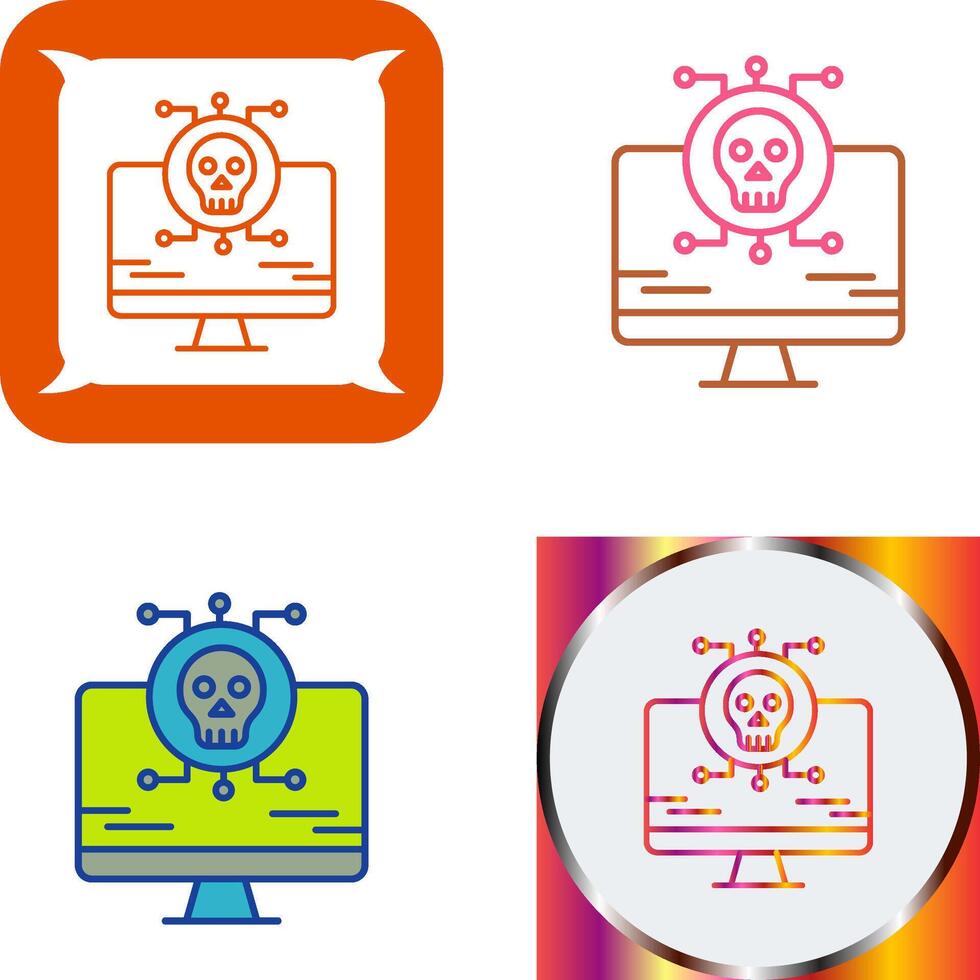 Virus Attack Icon Design vector