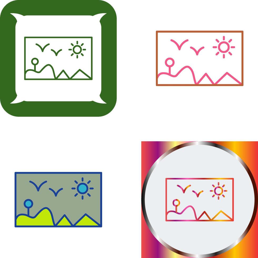 Painting Exhibit Icon Design vector