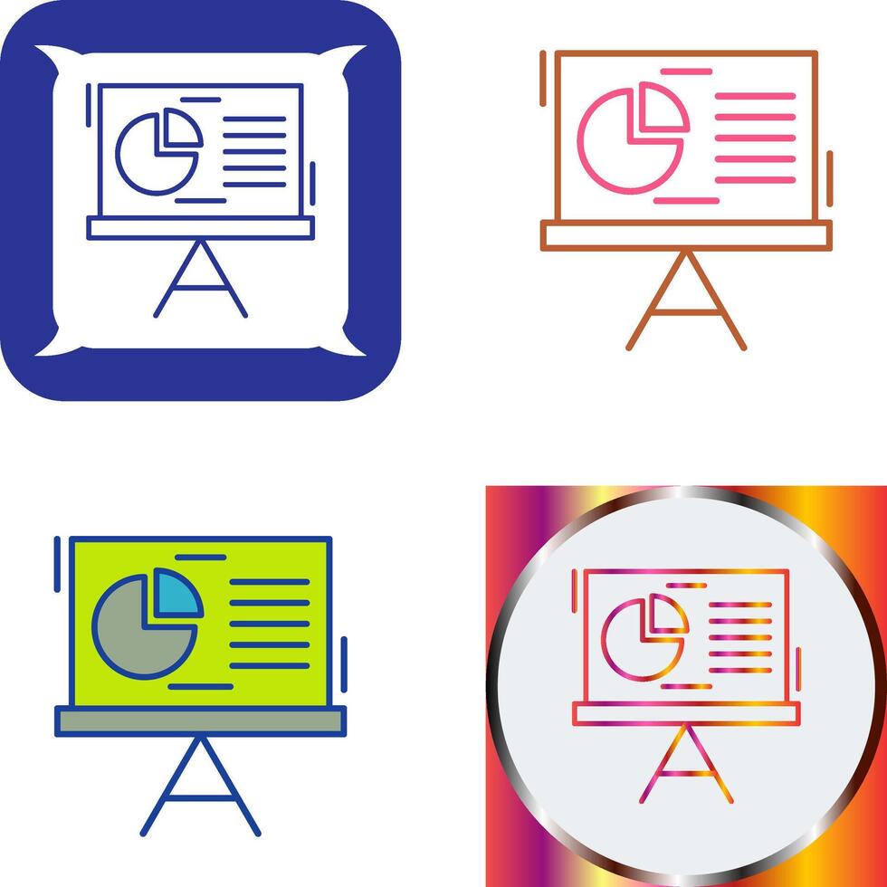 Pie Chart Icon Design vector