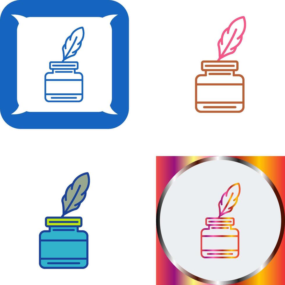 Inkwell Icon Design vector