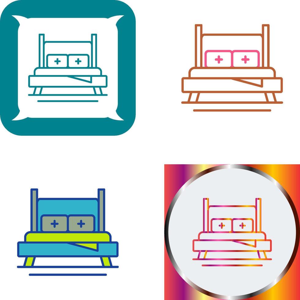 Bed Icon Design vector